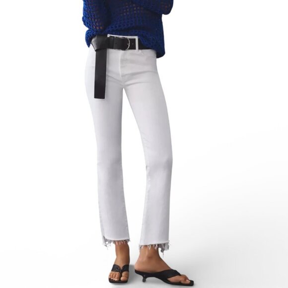 MOTHER Denim - Mother The Insider Crop Step Fray Jeans Fairest of them All Size 27